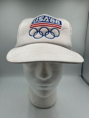1988 USA Hat Olympics Trucker Snapback Authentic Original MADE IN USA Cap